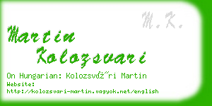 martin kolozsvari business card